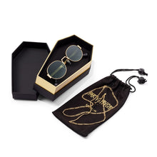 Load image into Gallery viewer, Party Favor Edition - Emerald Green Matte Gold + Emerald Green Lens Non-Polarized
